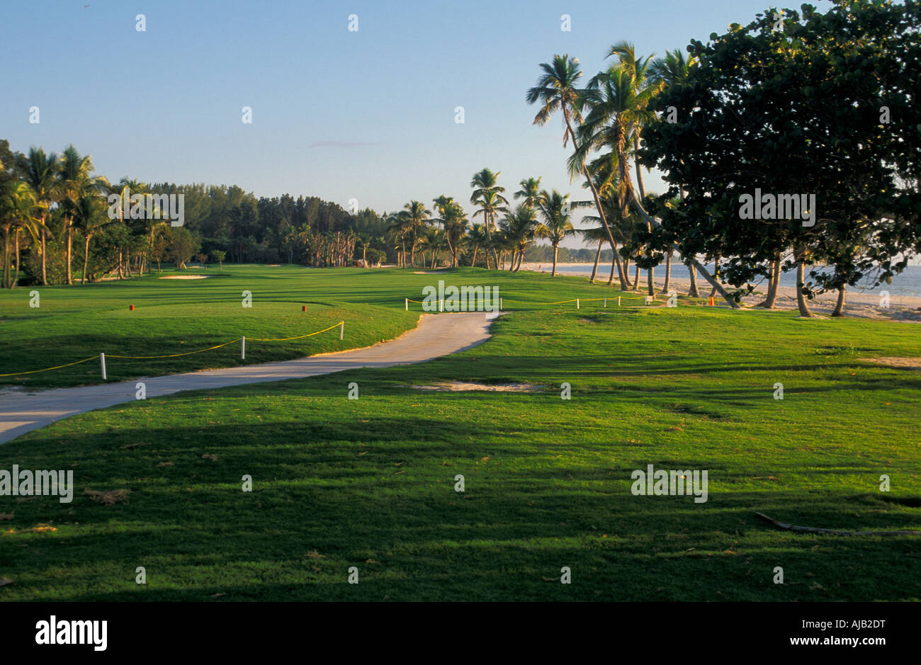 Captiva Island, Floride, golf, South Seas plantation, île-barrière, sud-ouest de la Floride, Lee county, fl fla, ciel bleu, b Banque D'Images