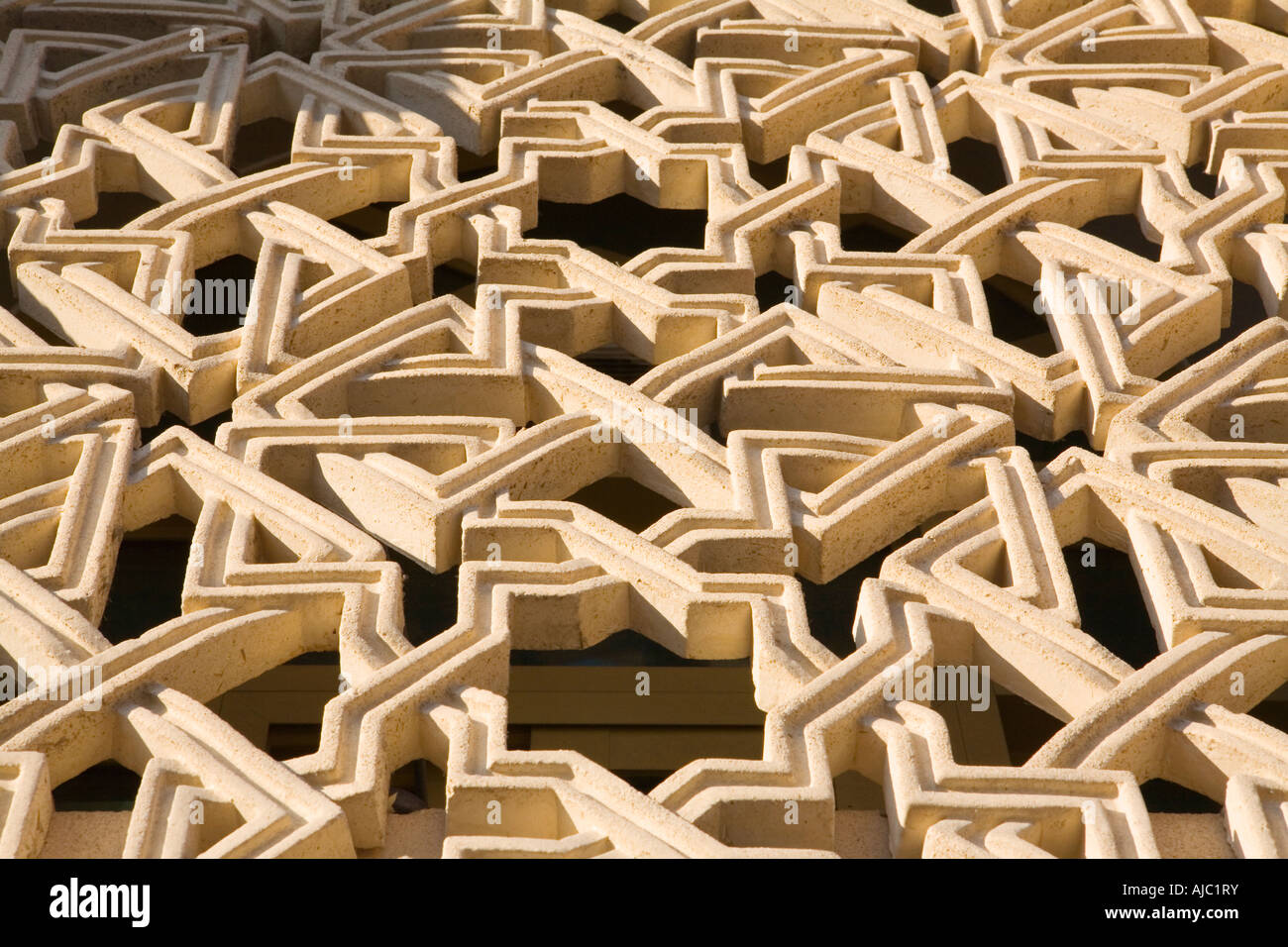 Panneau de Naqsh à motifs géométriques, design symétrique, high angle view Banque D'Images