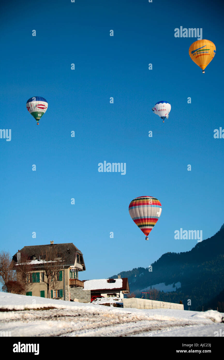 Festival de montgolfières - High Angle View Banque D'Images