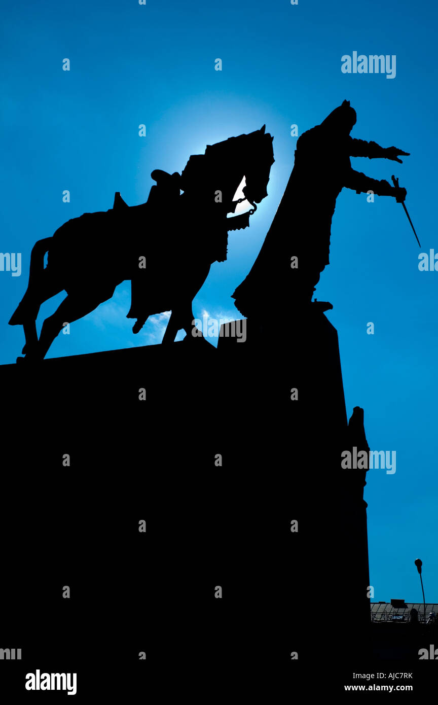 Paminklas gedimino UE Vilnius Lituanie centrale statue Banque D'Images