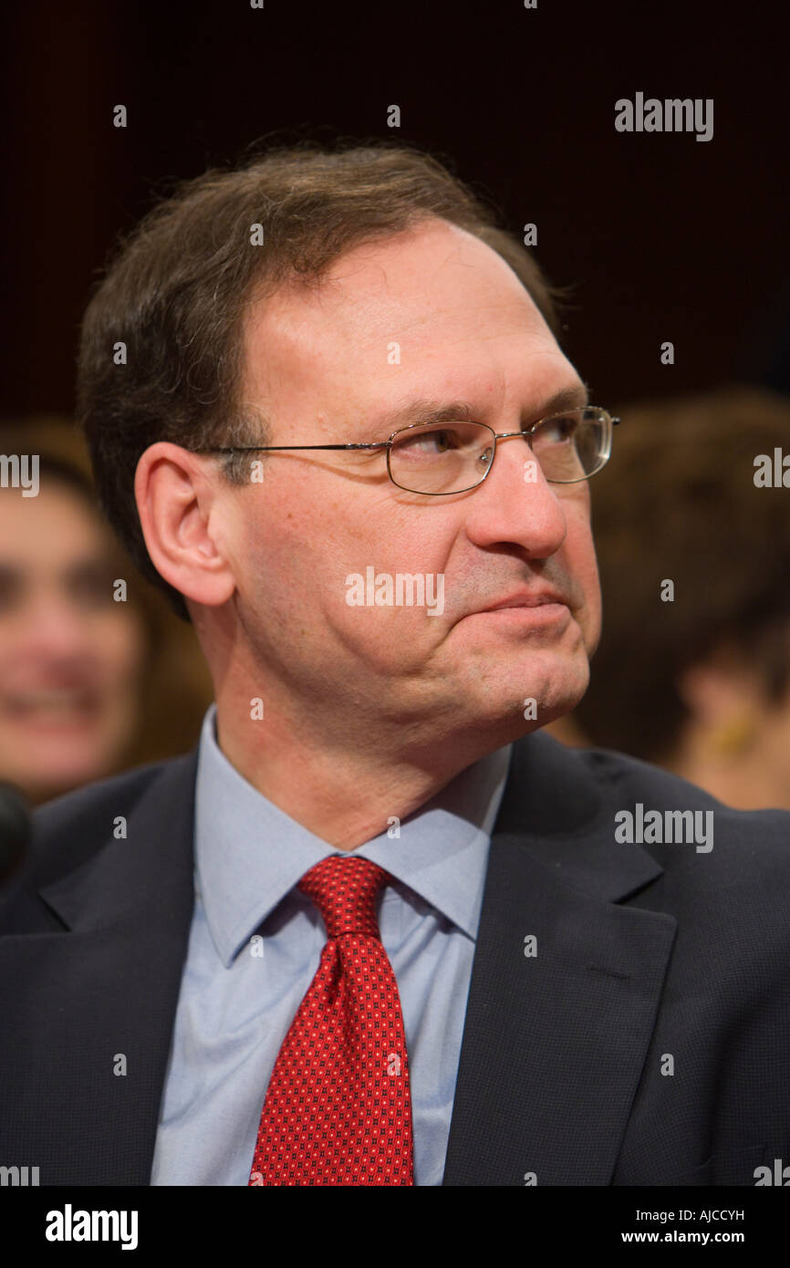 WASHINGTON DC USA juge Samuel Alito Jr U S D'un candidat à la Cour suprême au cours des audiences de confirmation Banque D'Images