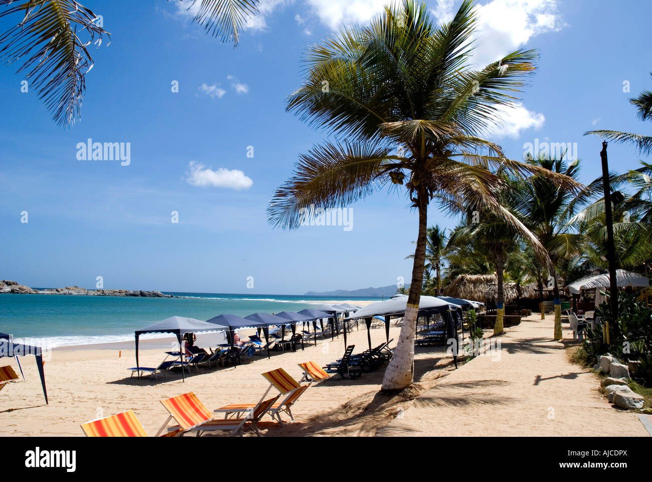 Playa Caribe Beach l'île de Isla Margarita Venezuela Banque D'Images