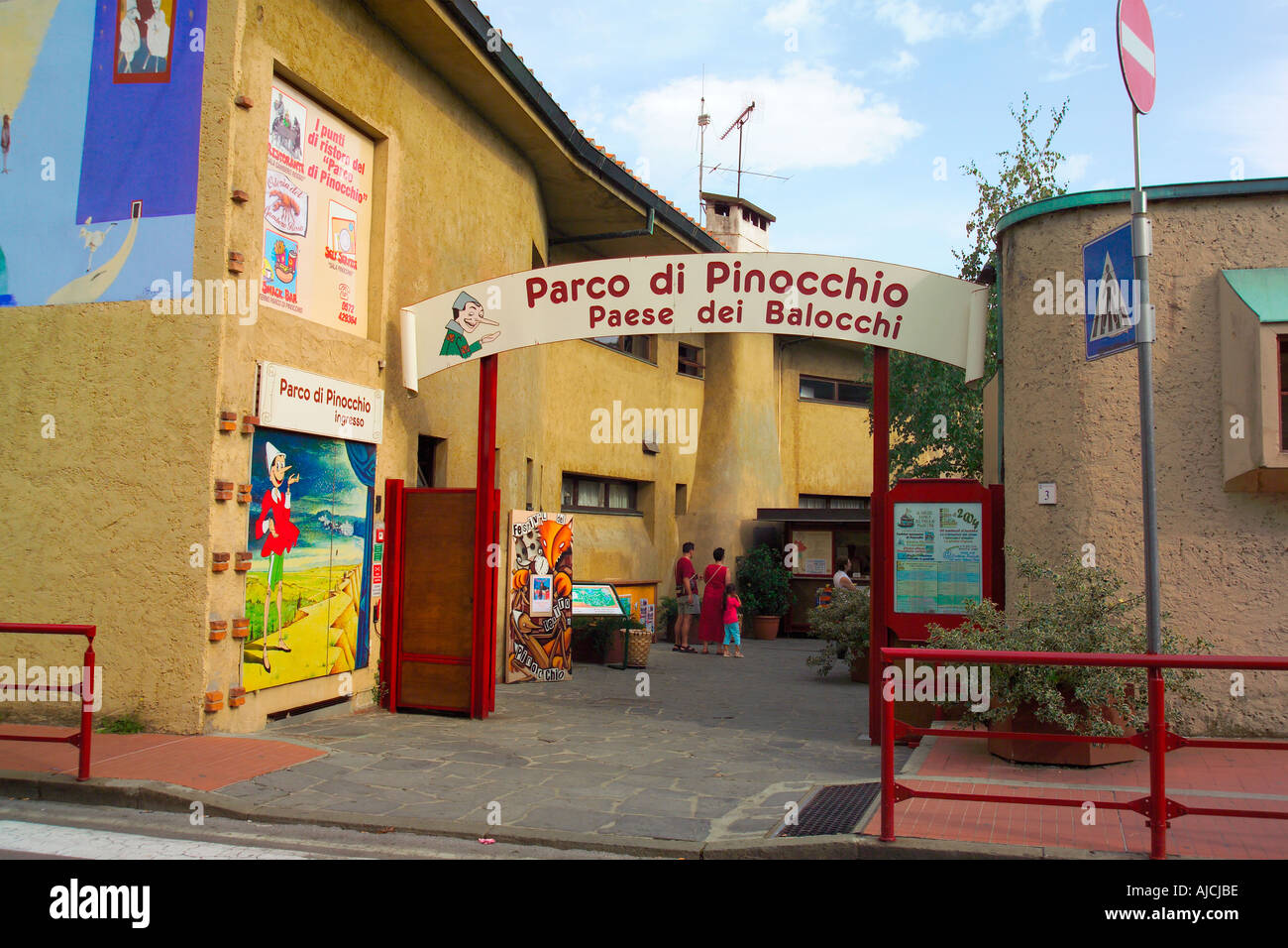 Entrée au parc de Pinocchio à Collodi Parco Toscane Italie Italie Banque D'Images