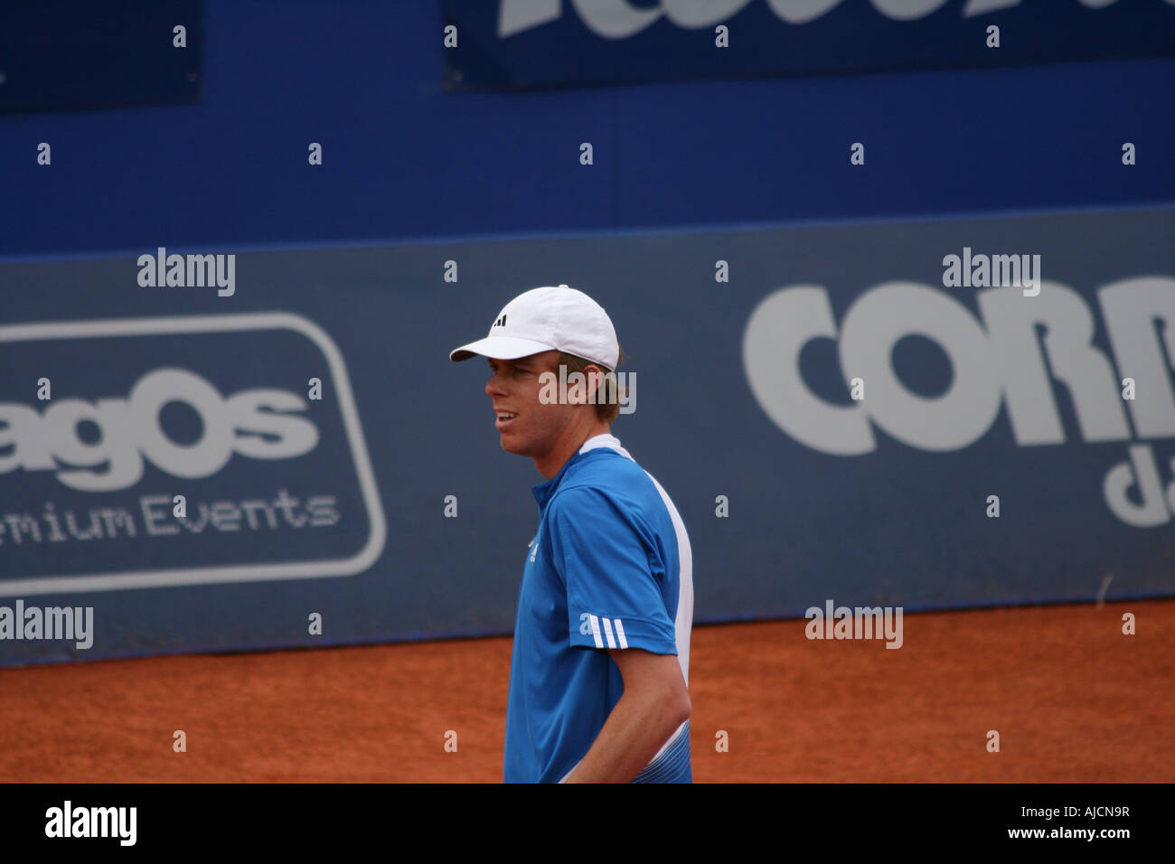 L'Estoril Open 2007 - 1er tour - qualification Sam Querrey vs Luis Horna Banque D'Images