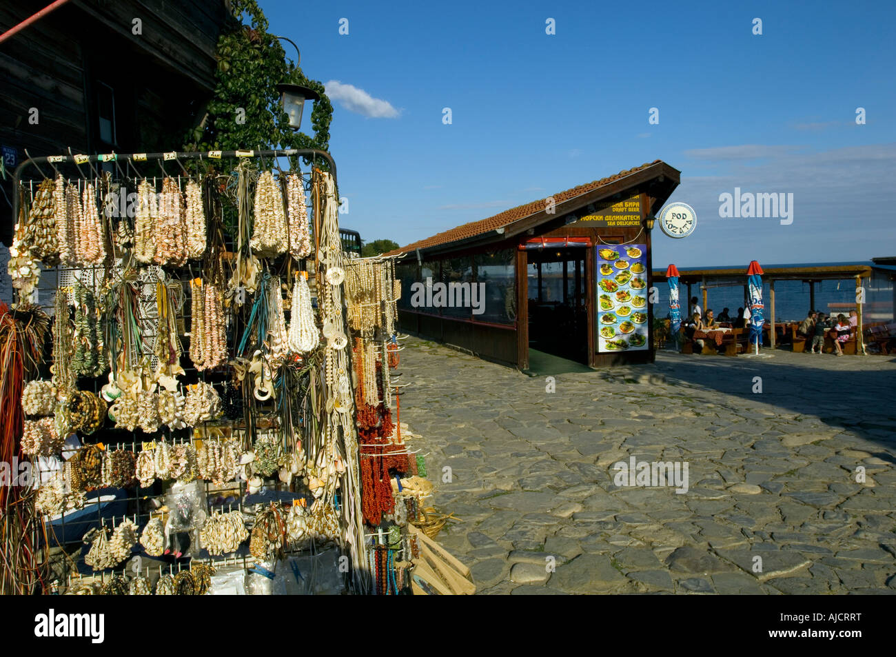 Blocage de souvenirs, dans la vieille ville de Nessebar, Bulgarie, Banque D'Images