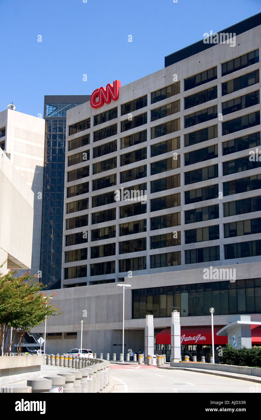 Le CNN Center Atlanta (Géorgie) en centre ville Banque D'Images