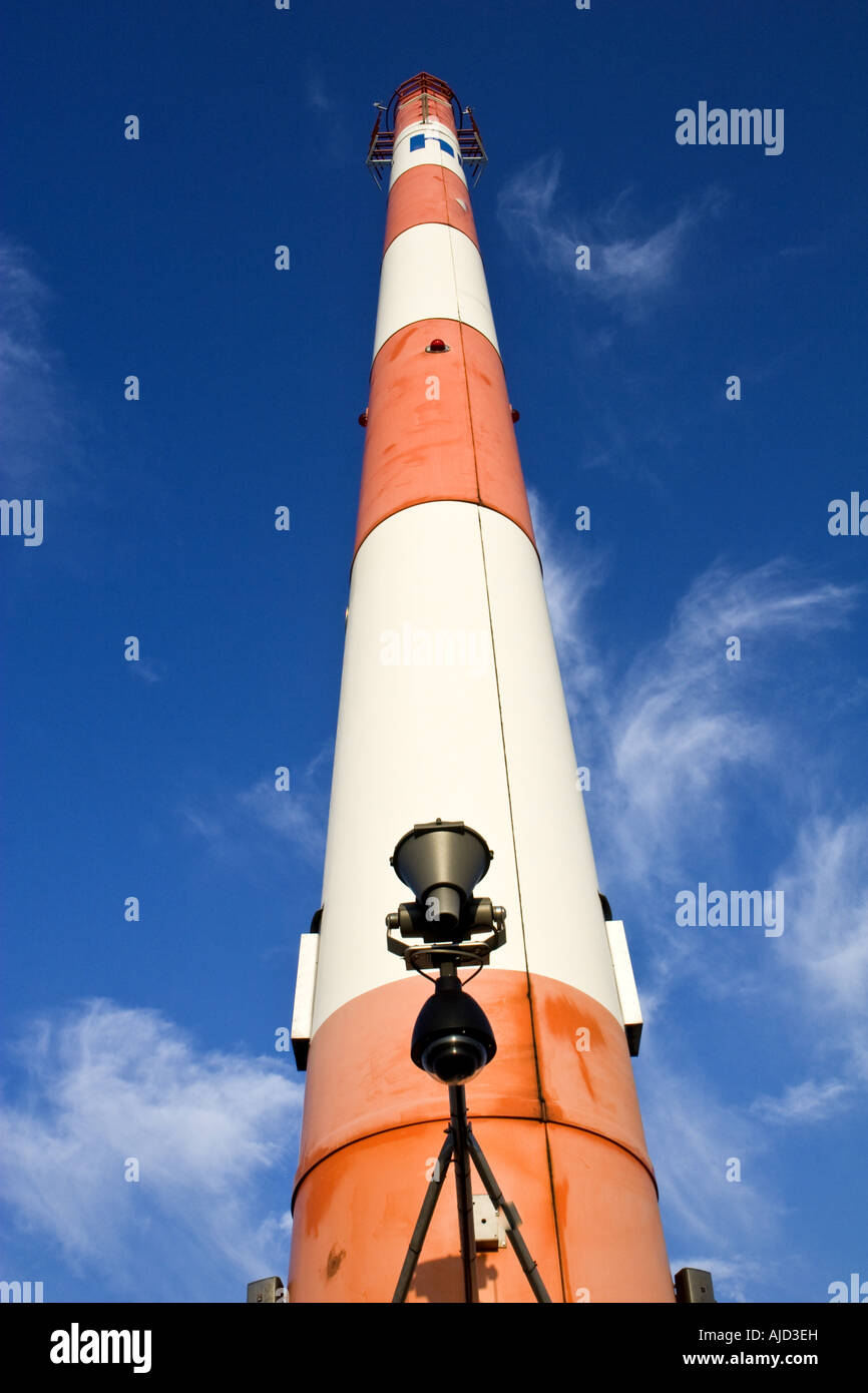 Mât d'antenne sur la tour principale, l'Allemagne, Hesse, Francfort, [Http://fr.bergfex.com/klippitztoerl/ Klippitz Banque D'Images