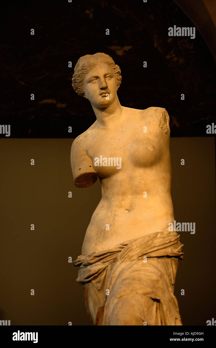 Sculpture La Vénus de Milo au Louvre Museum, Paris, France Banque D'Images
