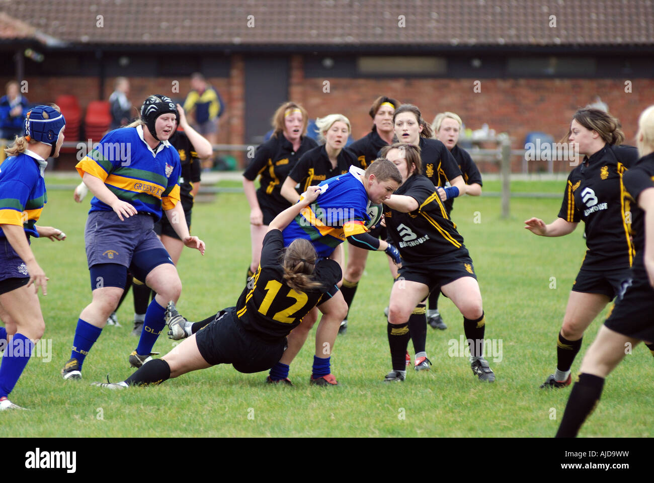 Women's Rugby Union au niveau des clubs, Leamington Spa, Angleterre, RU Banque D'Images