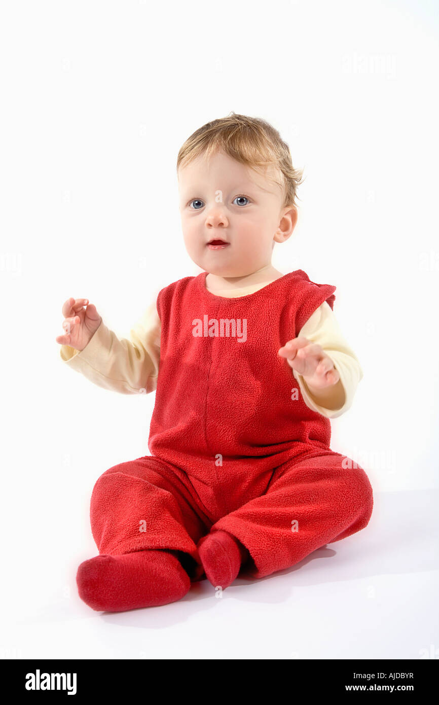 Bébé garçon 11 MOIS Banque D'Images