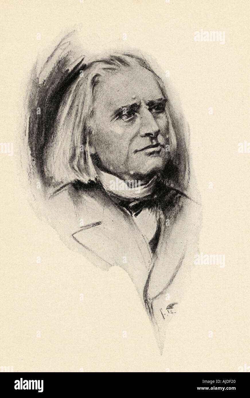 Franz Liszt, 1811 - 1886. Compositeur hongrois, pianiste virtuose, chef d'orchestre, professeur de musique, arrangeur, organiste, philanthrope, auteur, nationaliste. Banque D'Images