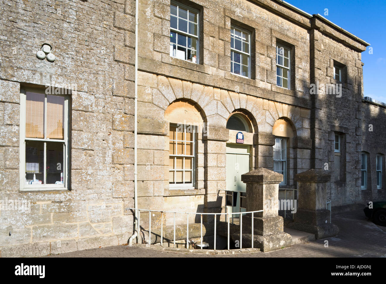L'ancienne prison de la ville de Cotswold Northleach, Gloucestershire abrite maintenant les Cotswolds Conservation Board Banque D'Images