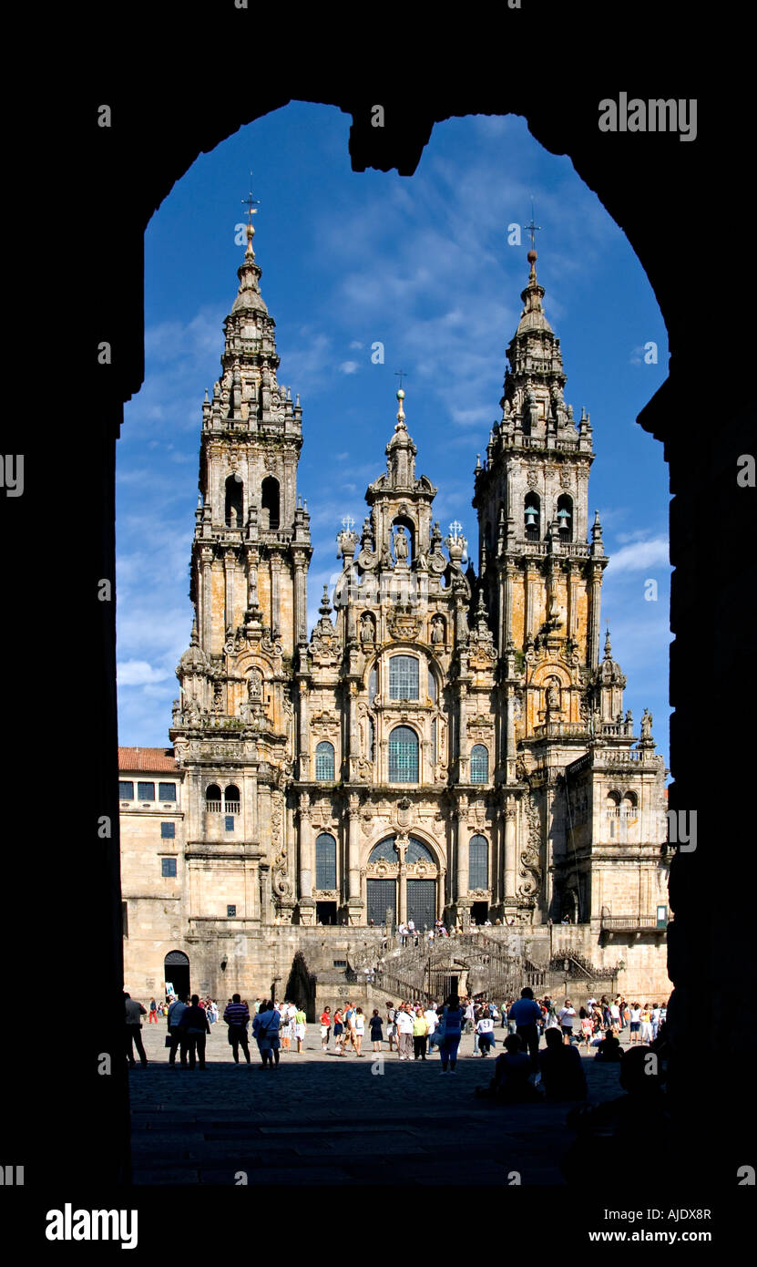 Cathédrale de Santiago de Compostela Santiago De Compestela, Galice, Espagne. Banque D'Images