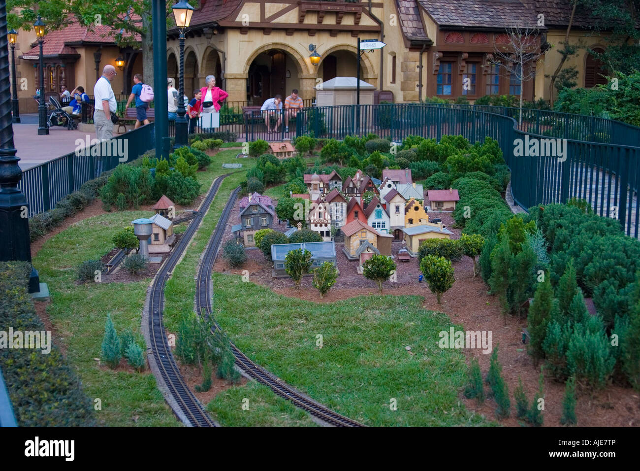 Villa miniature, Pavillon de l'Allemagne, l'Epcot Center Banque D'Images