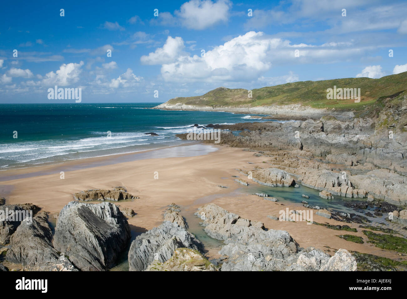 Plage de Freshwater East Woolacombe North Devon, Angleterre Banque D'Images
