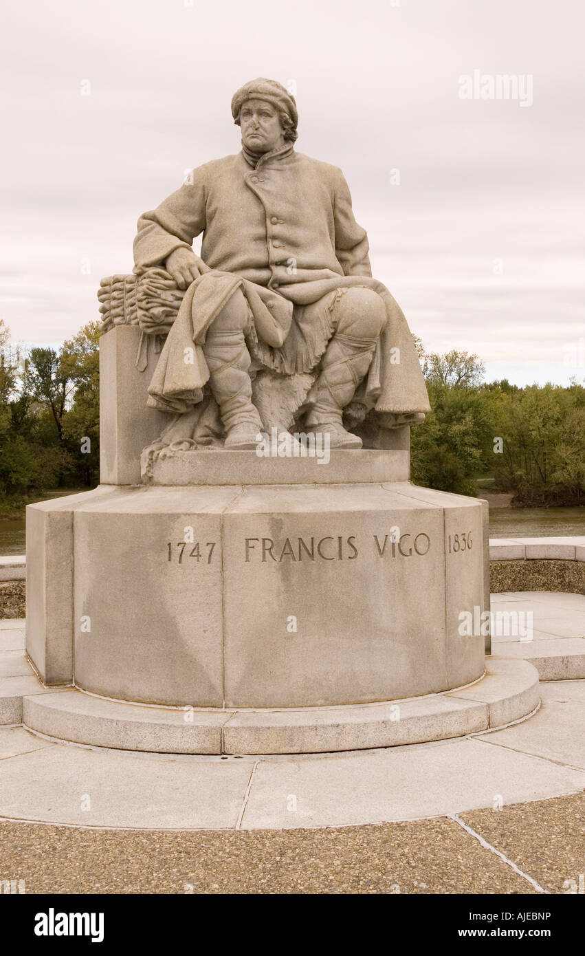 Francis Vigo Statue en George Rogers Clark National Historical Park, USA Banque D'Images