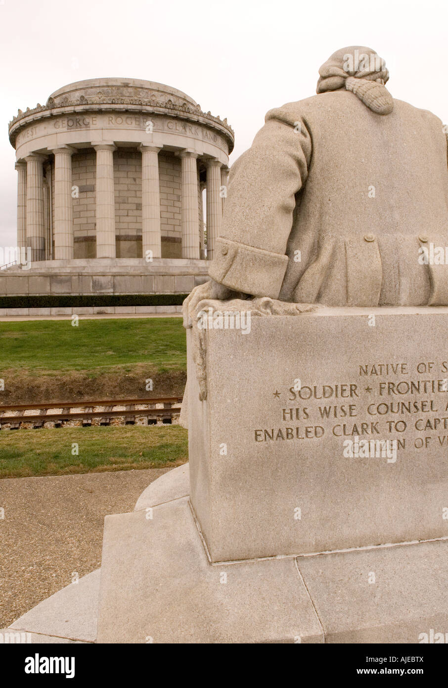 Francis Vigo statue à la George Rogers Clark National Historical Park, USA Banque D'Images