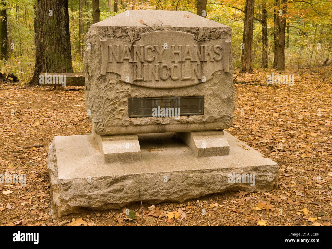 Nancy Hanks Lincoln tombe au Lincoln Boyhood National Memorial, dans Banque D'Images