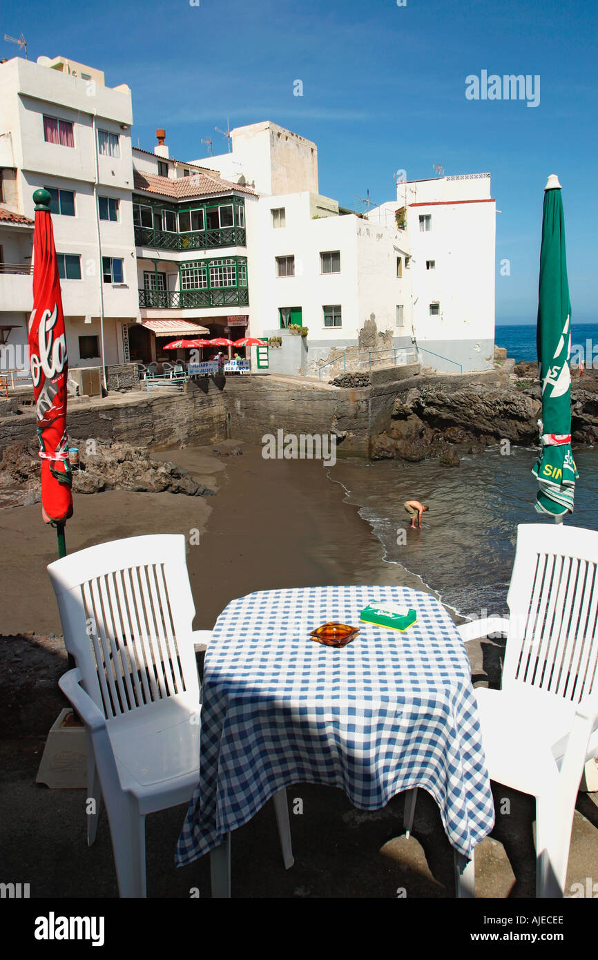 Restaurant Punta Brava Puerto de la Cruz Tenerife Espagne Banque D'Images