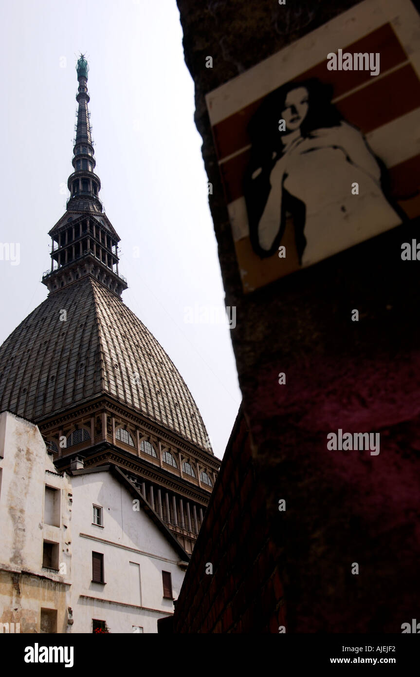 Turin la tour du Mole Antonelliana Banque D'Images