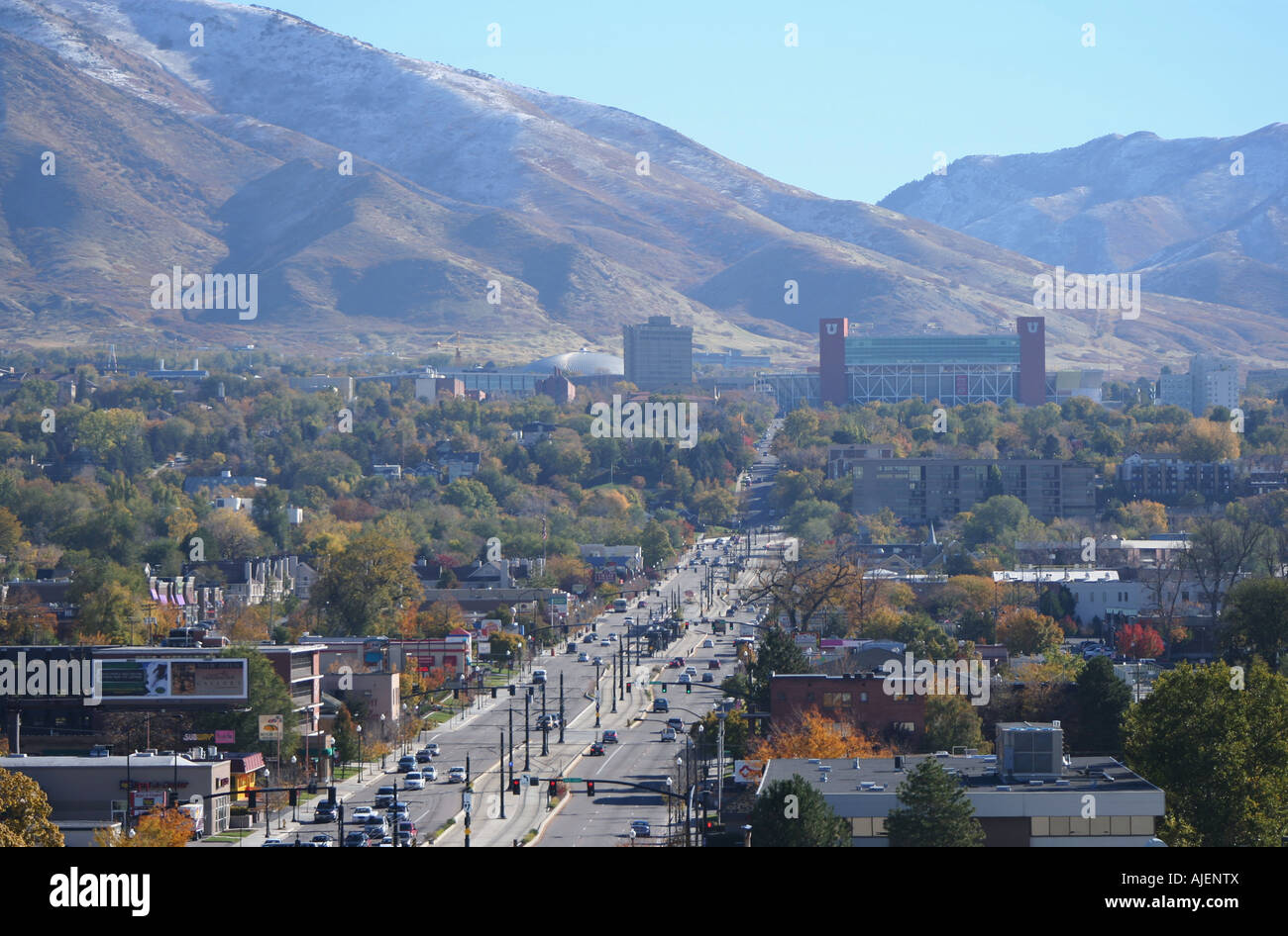 200 South Street menant au stade Rice-Eccles Université de l'Utah à Salt Lake City en octobre 2007 Banque D'Images