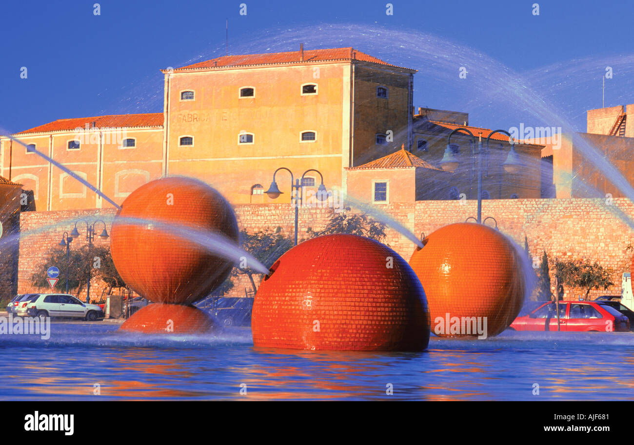 Largo de São Francisco Faro Algarve Portugal Banque D'Images