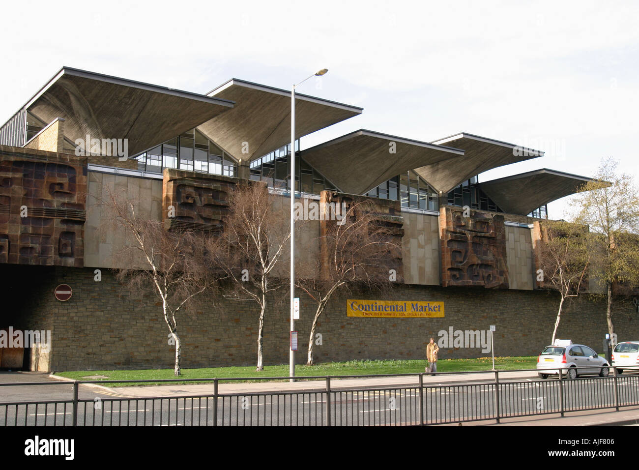 Architecture de Huddersfield Marché Couvert de ring-road Banque D'Images