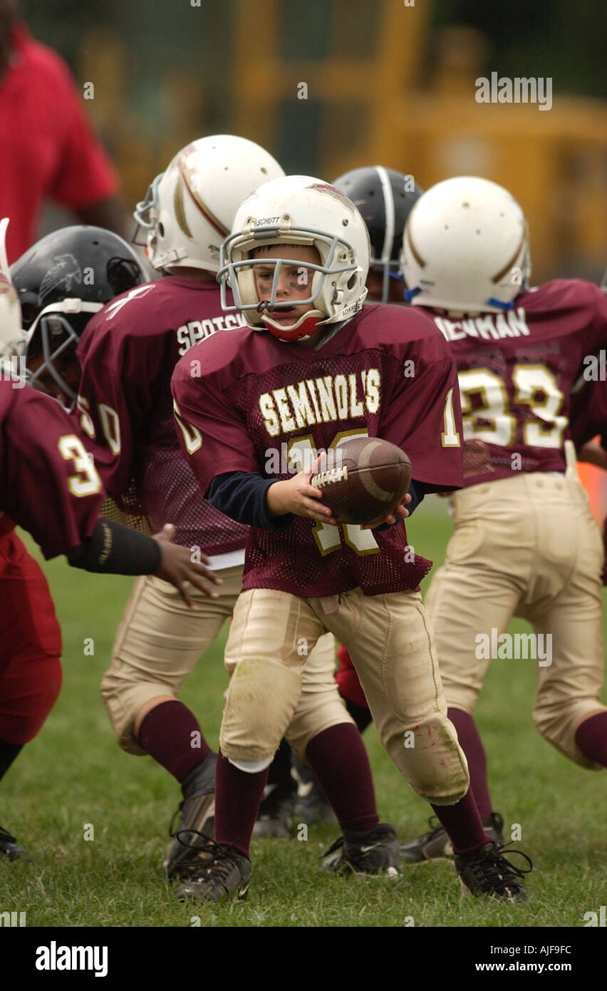 Biddy jeunesse action football américain Banque D'Images