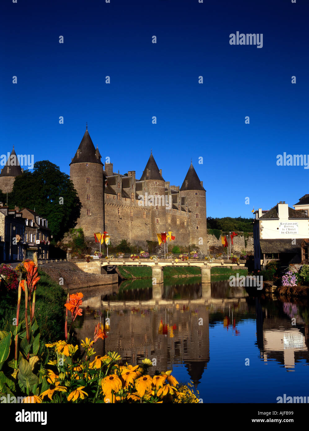 Château de Josselin Oust Rohan accueil Banque D'Images