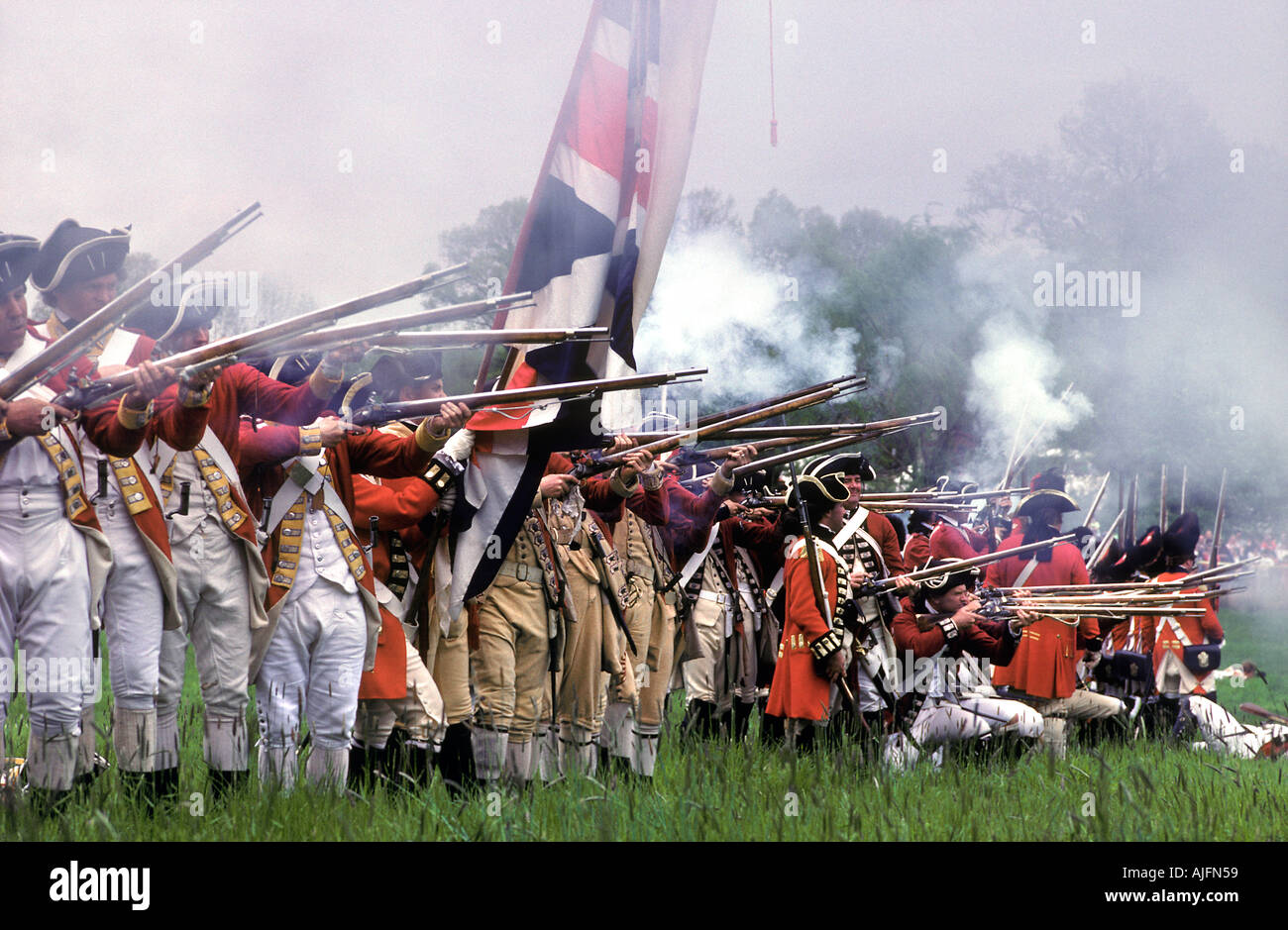 La guerre révolutionnaire Historique Reconstitution Morristown dans le New Jersey Banque D'Images