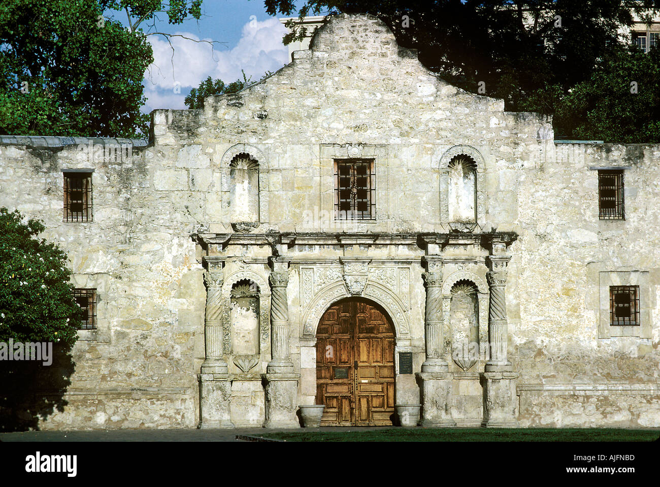 L'Alamo San Antonio Texas Monument Historique Mission de guerre de l'Amérique Espagnole Banque D'Images