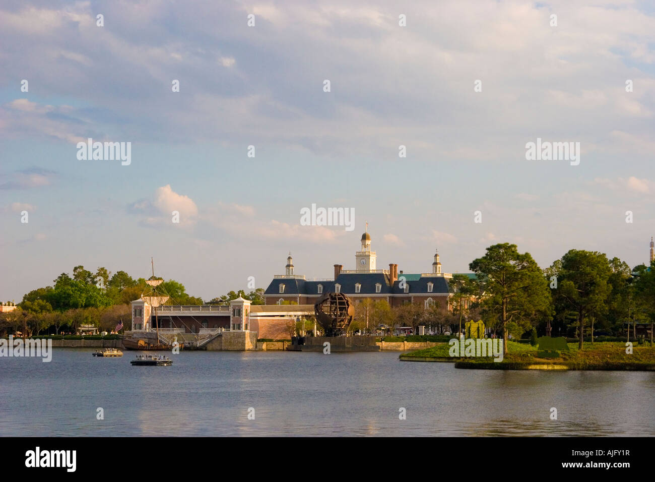 L'aventure américaine, pavillon, World Showcase d'Epcot Center, Walt Disney World, Lake Buena Vista, Orlando, Floride Banque D'Images