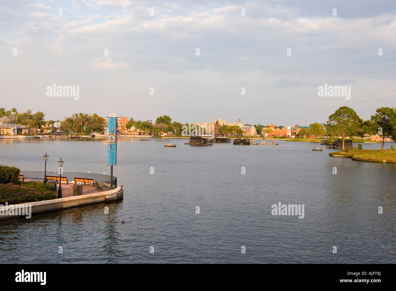 World Showcase Lagoon, parc à thème Epcot Center, Walt Disney World, Orlando, Florida, United States Banque D'Images