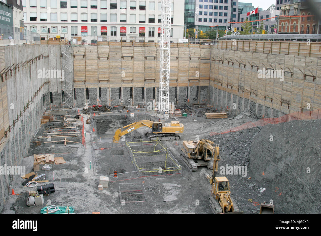 La construction de l'excavation du site Banque D'Images