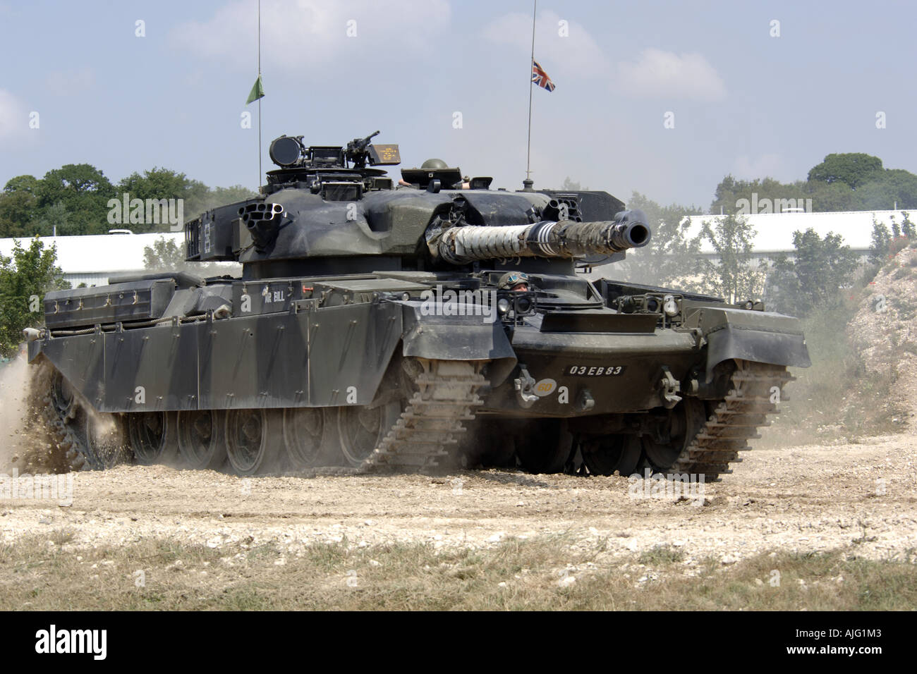 Jour moderne de l'armée britannique Chieftain tank sur manouvers en Europe Banque D'Images