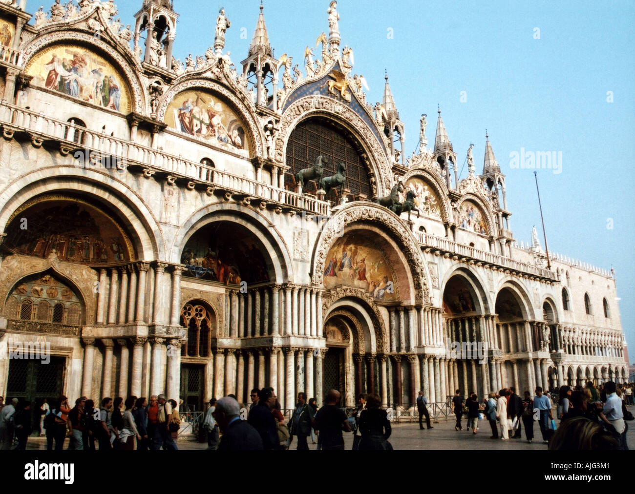 Venise - Palais esquives sur la Place St Marc Banque D'Images