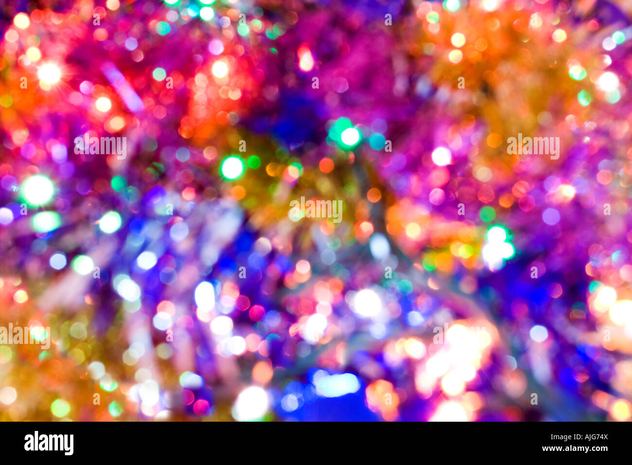 Floue lumineuse et festive lights background Banque D'Images