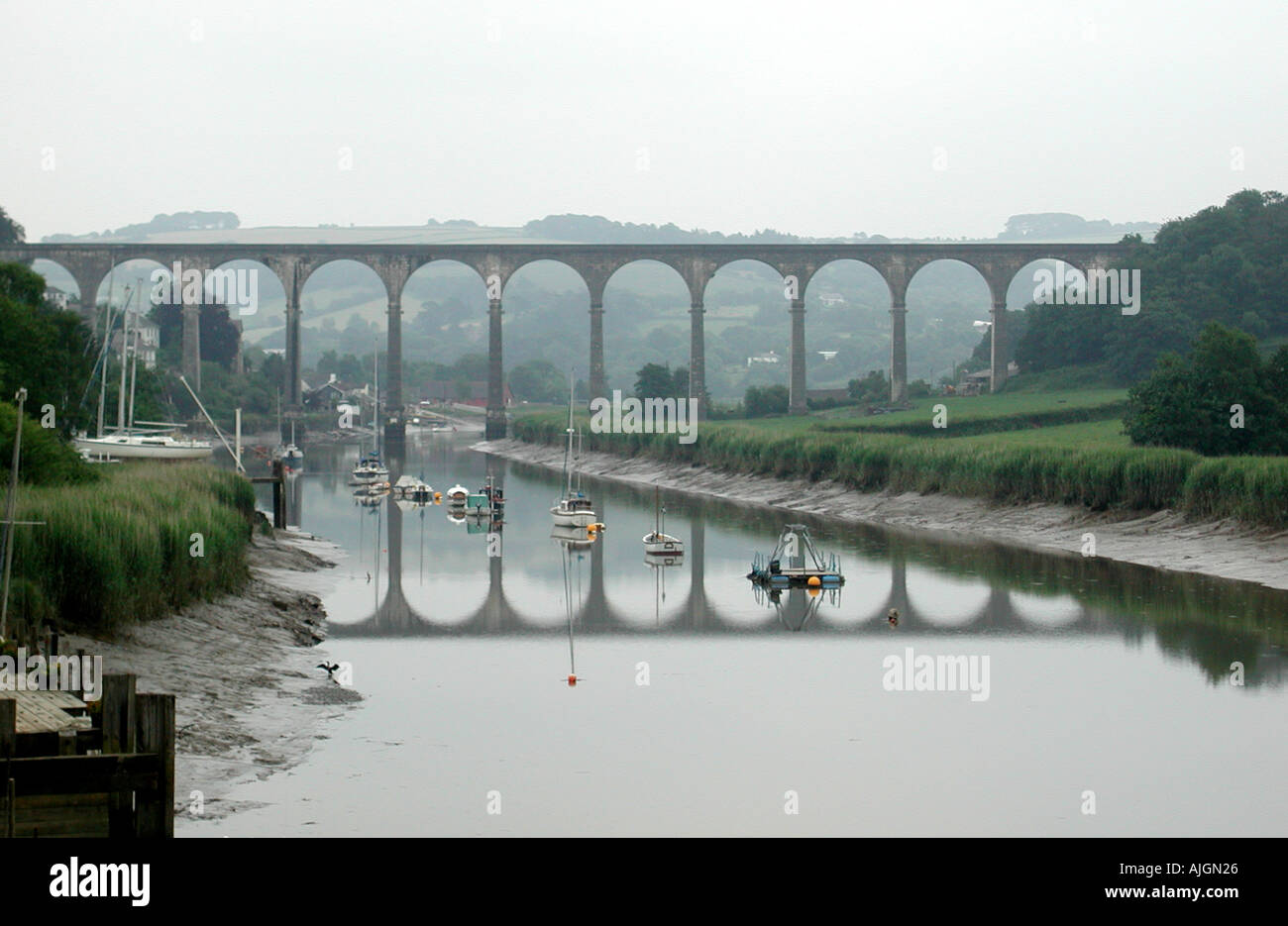 Viaduc de Calstock Devon Banque D'Images