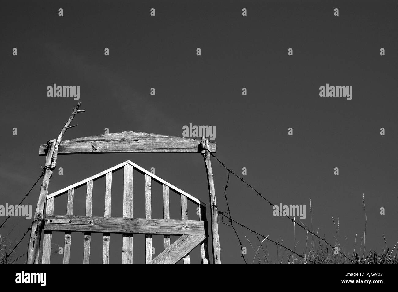 Vieille clôture rustique dans les îles Dalmates de Croatie Banque D'Images