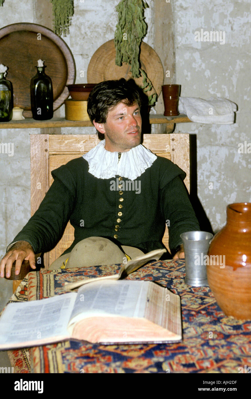 Plymouth Plantation dépeint la vie américaine circa 1650 1700 Plymouth, Massachusetts plimouth Banque D'Images