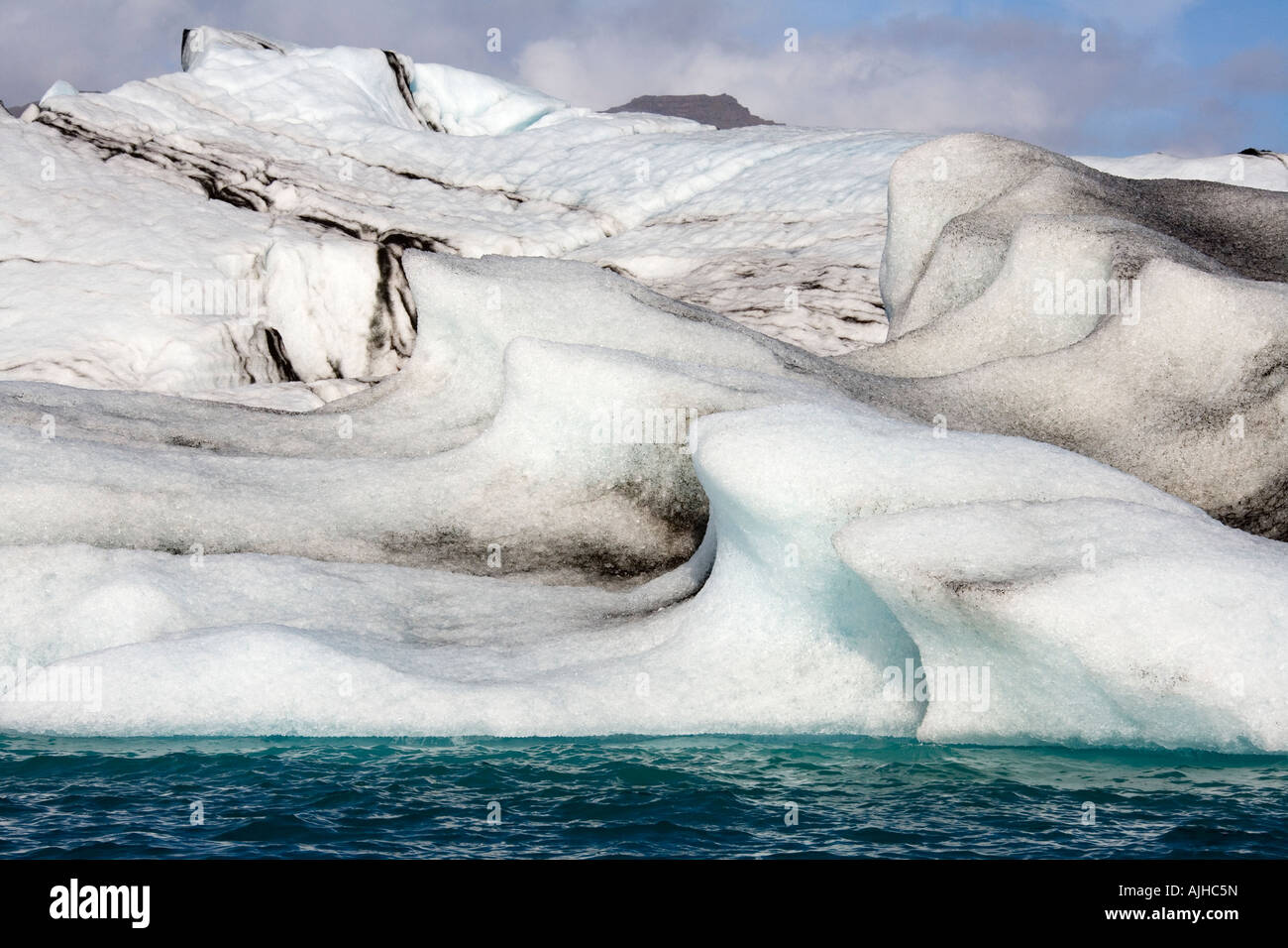 Glacier jökulsárlón lagoon et des icebergs sur la côte sud de l'Islande Banque D'Images
