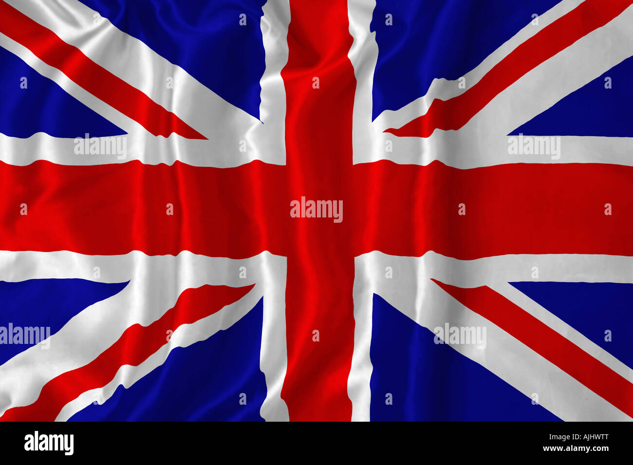 Union Jack flag illustration ondoyants. Drapeau national du Royaume-Uni Banque D'Images