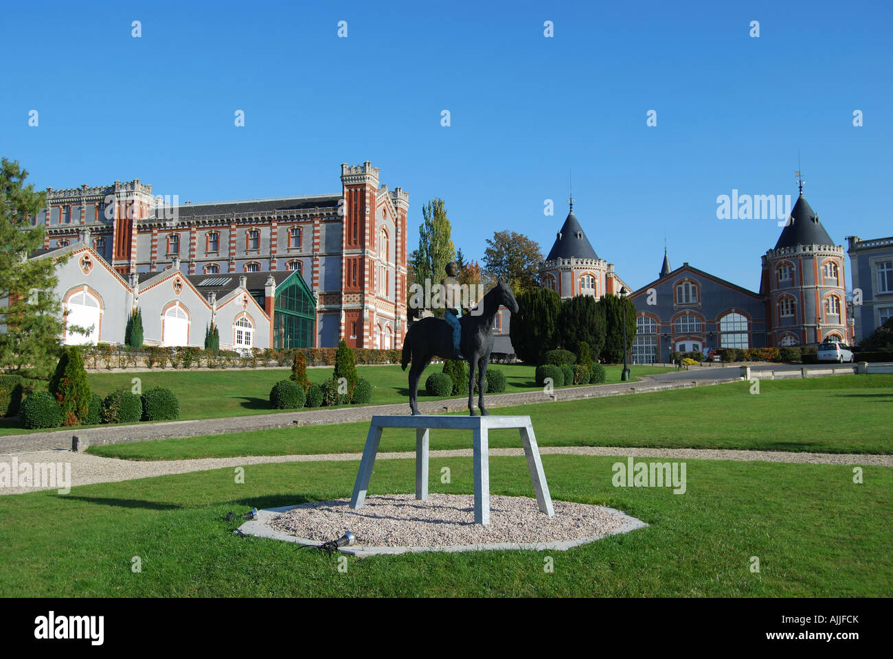 Maison de Champagne, le domaine Pommery Monopole, Reims, Marne, Champagne-Ardenne, France Banque D'Images