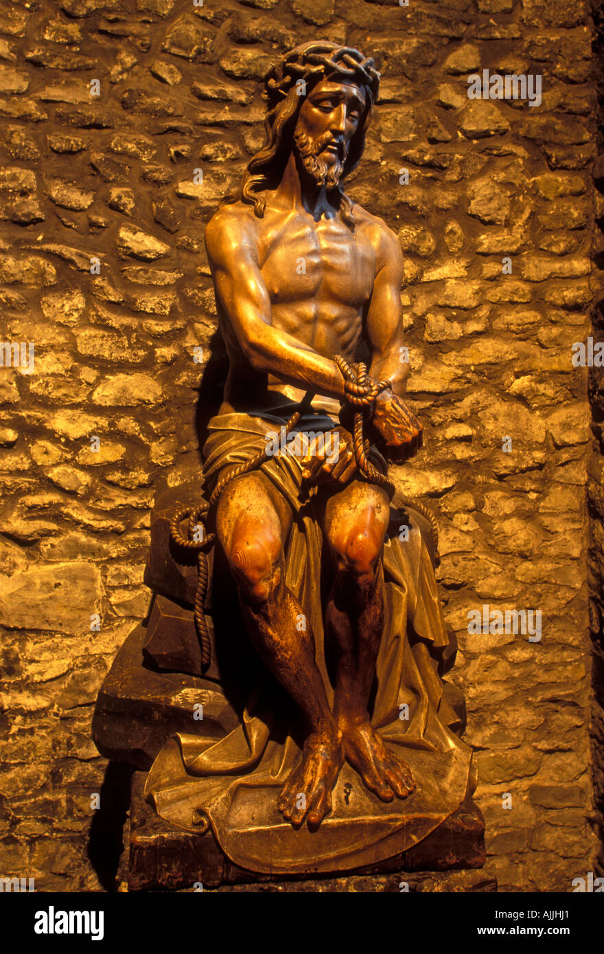 Jésus Christ, Fils de Dieu, Christ image, l'image de Jésus Christ, Basilique du Saint-sang, ville de Bruges, Flandre occidentale Province, Belgique Banque D'Images