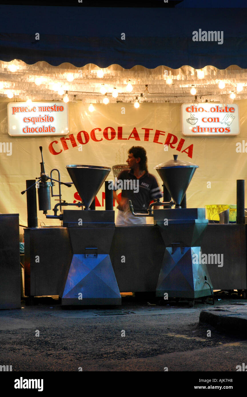 Chocolateria à Las Fallas' fiesta à Valence Espagne Banque D'Images Chocolateria à Las Fallas' fiesta à Valence Espagne Banque D'Images