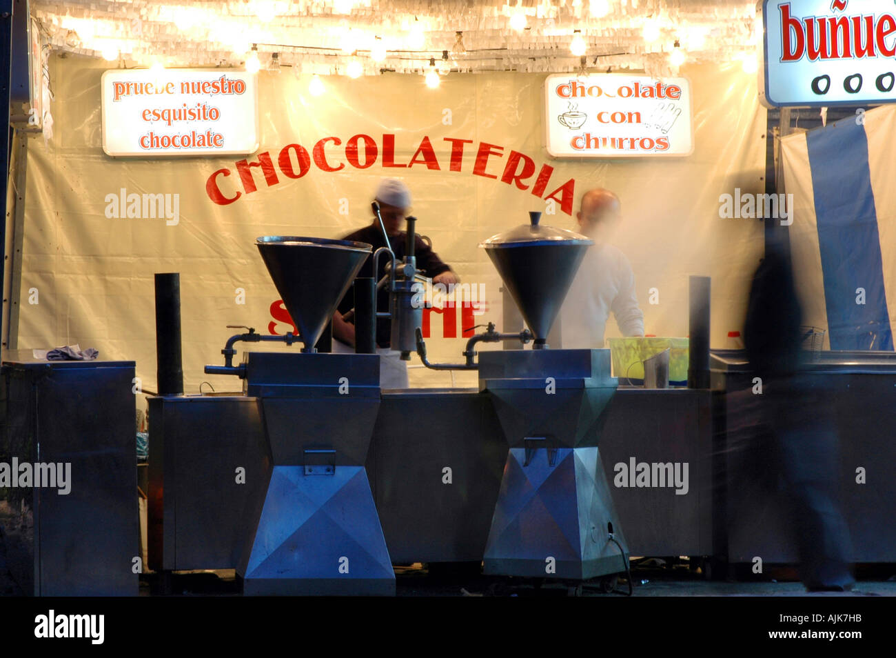 Chocolateria à Las Fallas' fiesta à Valence Espagne Banque D'Images Chocolateria à Las Fallas' fiesta à Valence Espagne Banque D'Images
