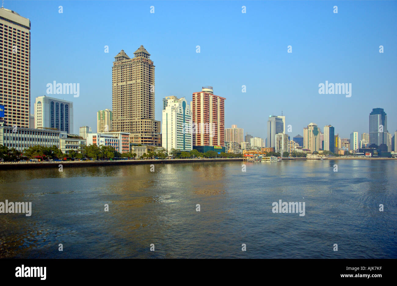 Gratte-ciel de Chine Guangzhou Zhujiang Banque D'Images