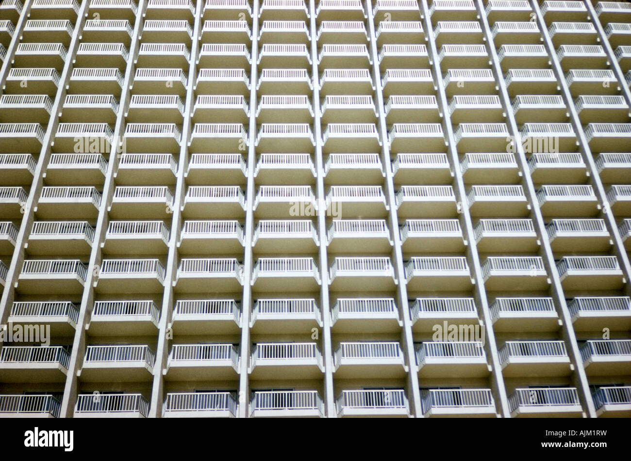 Un balcon Chambre de vacances hôtel cases de cellules Banque D'Images