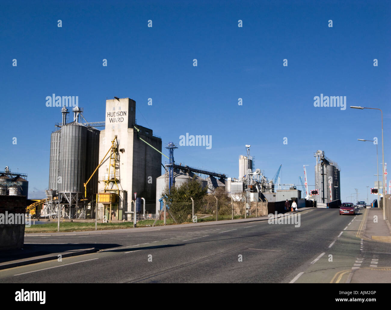 Les quais et swingbridge à Goole East Yorkshire UK Banque D'Images