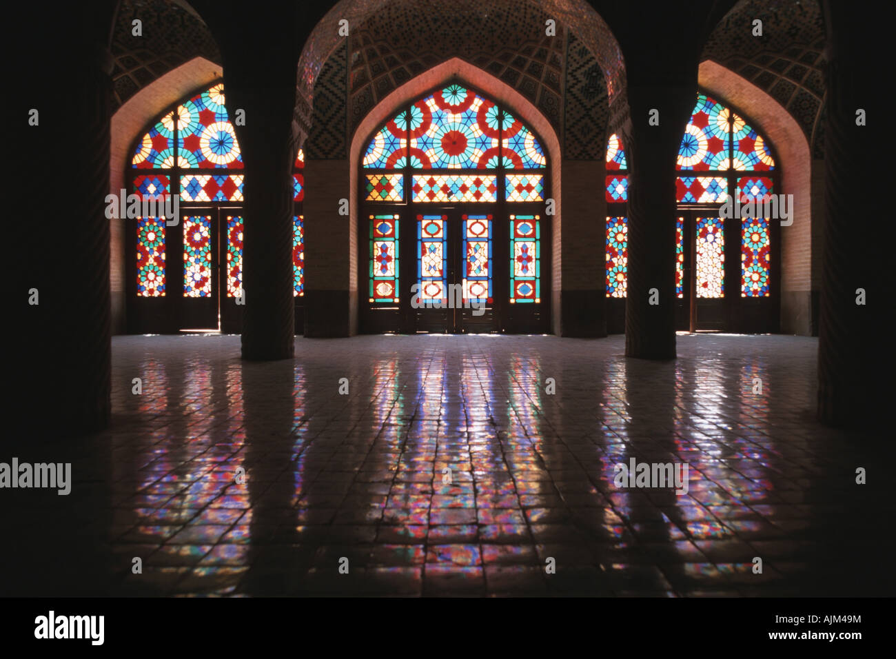 - Foyer de prière de la mosquée Masdjid-e Wakil, l'Iran, Shiraz Banque D'Images